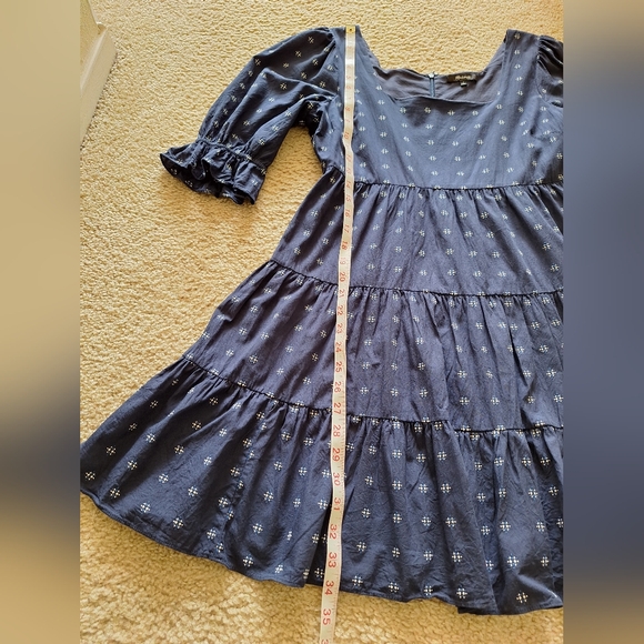Madewell Square-Neck Puff Sleeve Babydoll Dress Woman Size 4 - Picture 12 of 16